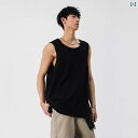 メンズ ファッション 春夏 秋冬 かっこいい オシャレ モテ 男性用 紳士服 服 韓国 シンプル 大人 ファッション 質感冷感 ベストメンズ シンプルハードルトップカットショルダーカジュアルノースリーブ T シャツ