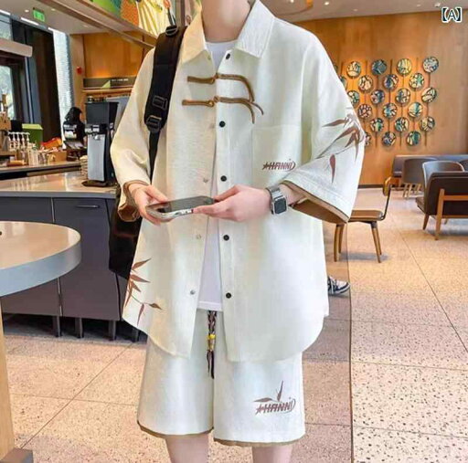 メンズ ファッション 春夏 秋冬 かっこいい オシャレ モテ 男性用 紳士服 服 韓国 シンプル 大人 シャツスーツメンズ サイズセット 半袖 シャツショートパンツツーピーススーツ メンズ ファッション 春夏 秋冬 かっこいい オシャレ モテ 男性用 紳士服 服 韓国 シンプル 大人 シャツスーツメンズ サイズセット 半袖 シャツショートパンツツーピーススーツ