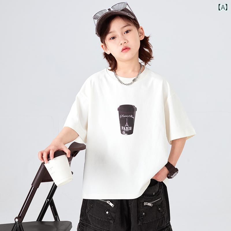 Rakuten - 春　夏　秋　冬　キッズ　子供　ベビー　赤ちゃん　ファッション　おしゃれ　かわいい　かっこいい　男　女　韓国 男子 夏 半袖 T シャツ 夏 トップス 高校生 男子 夏 ストリート ファッション T シャツ