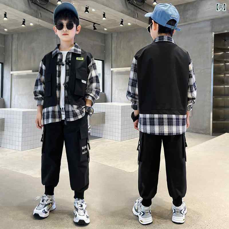 春　夏　秋　冬　キッズ　子供　ベビー　赤ちゃん　ファッション　おしゃれ　かわいい　かっこいい　男　女　韓国 男子 秋服 フェイク 子供 春秋 男子 ストリート ファッション 服