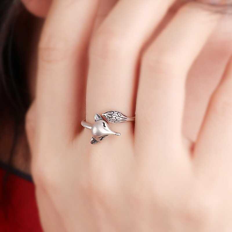 韓国 おすすめ 春夏 秋冬 メンズ 男性 ファッション かっこいい かわいい おしゃれ モテ アクセサリー ジュエリー キツネ リング 指輪 個性的 シンプル 個性的 レディース 女性 男女兼用