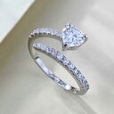 韓国 おすすめ 春夏 秋冬 レディース 女性 ファッション かわいい おしゃれ モテ アクセサリー ジュエリー リング 指輪 キラキラ ラインストーン クリスタル ハート 高級 シルバー