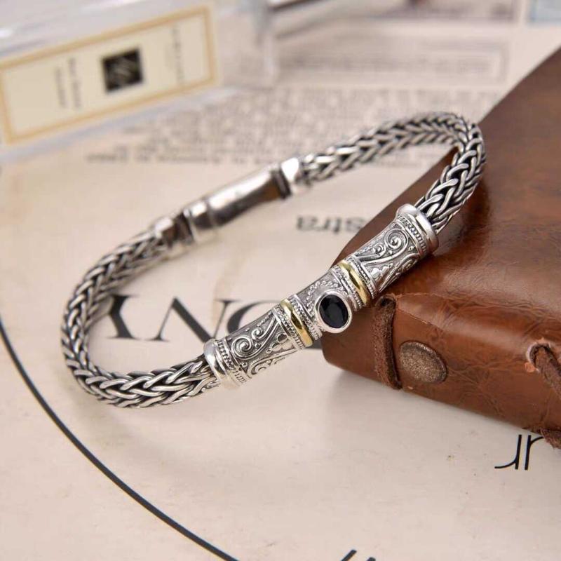 韓国 おすすめ 春夏 秋冬 メンズ 男性 ファッション かっこいい おしゃれ モテ アクセサリー ジュエリー ブレスレット 柄 模様 チェーン シンプル レトロ 個性的