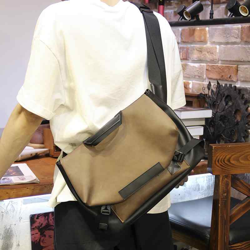 メンズ ファッション 春夏 秋冬 かっこいい オシャレ モテ ショルダー シンプル クロス ボディ ストリート メッセンジャー レトロ ライダース