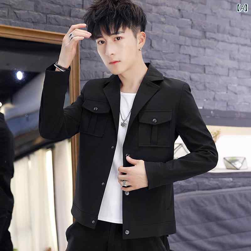Rakuten - メンズ ファッション 春夏 秋冬 かっこいい オシャレ モテ 男性用 紳士服 服 韓国 シンプル 大人 ジャケット トップス メンズカジュアル 薄手 ジャケット 秋服 ガウン