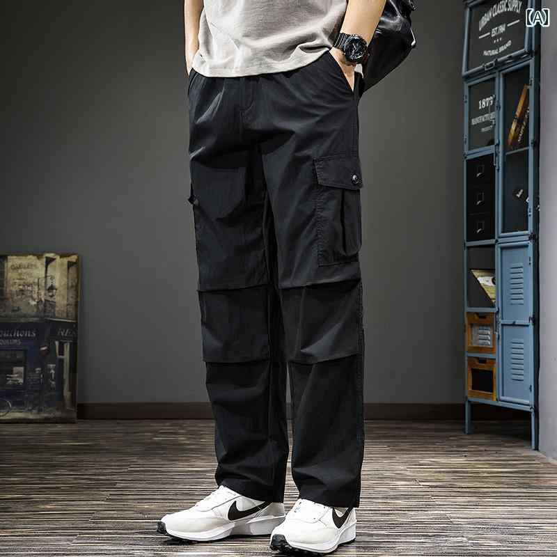 Rakuten - メンズ ファッション 春夏 秋冬 かっこいい オシャレ モテ 男性用 紳士服 服 韓国 シンプル 大人 春夏 綿 カジュアル パンツ アメリカン ストレート 薄手 速乾 オール アウトドア タクティカル 機能 アサルト パンツ