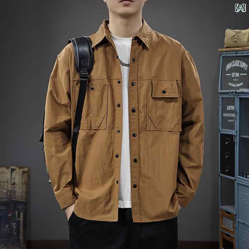 メンズ ファッション 春夏 秋冬 かっこいい オシャレ モテ 男性用 紳士服 服 韓国 シンプル 大人 ポケ..