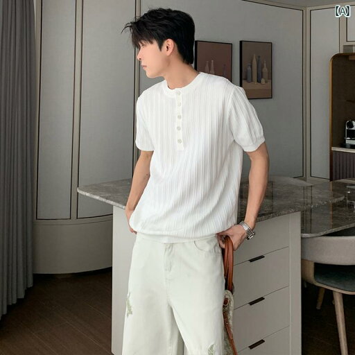 メンズ ファッション 春夏 秋冬 かっこいい オシャレ モテ 男性用 紳士服 服 韓国 シンプル 大人 半袖 T シャツ 半袖 カーディガン トップ スクリーン フィット ゆったり カジュアル T シャツ メンズ ファッション 春夏 秋冬 かっこいい オシャレ モテ 男性用 紳士服 服 韓国 シンプル 大人 半袖 T シャツ 半袖 カーディガン トップ スクリーン フィット ゆったり カジュアル T シャツ