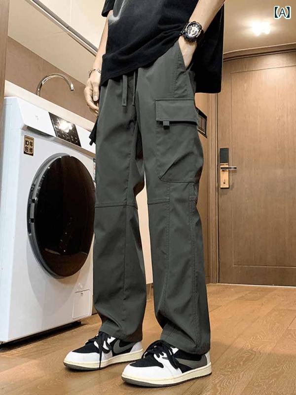 メンズ ファッション 春夏 秋冬 かっこいい オシャレ モテ 男性用 紳士服 服 韓国 シンプル 大人 アメリカン　オーバー　オール　パンツ　ストレート　アウトドア　コンバット
