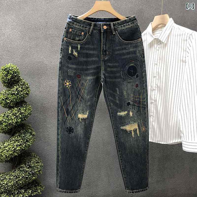 メンズ ファッション 春夏 秋冬 かっこいい オシャレ モテ 男性用 紳士服 服 韓国 シンプル 大人 ジーンズ アメリカン ブーツ カット パンツ