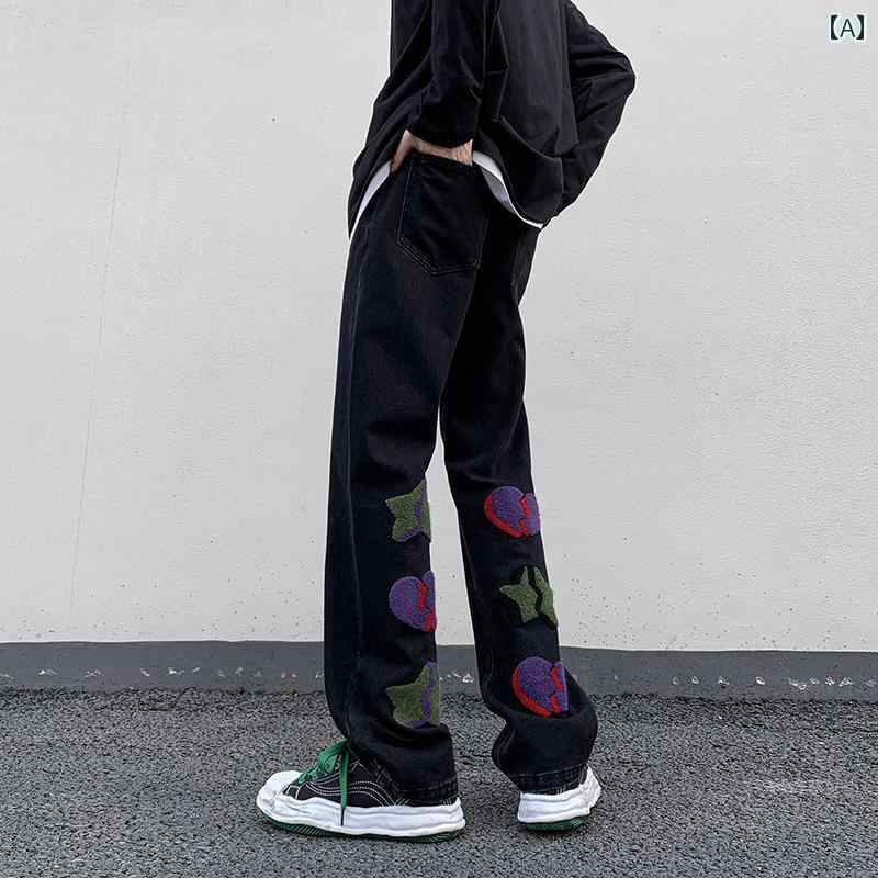Pants - メンズ ファッション 春夏 秋冬 かっこいい オシャレ モテ 男性用 紳士服 服 韓国 シンプル 大人 アメリカ ストリート パンツ 大きいサイズ ストレート ジーンズレトロ ワイド レッグ カジュアル パンツ