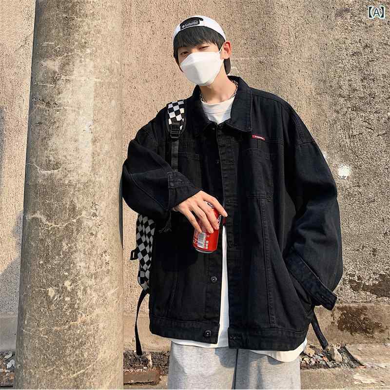 樂天商城 - メンズ ファッション 春夏 秋冬 かっこいい オシャレ モテ 男性用 紳士服 服 韓国 シンプル 大人 紺 デニムジャケット アメリカ ストリート ファッション ワークジャケット 大きいサイズ カジュアル トップス