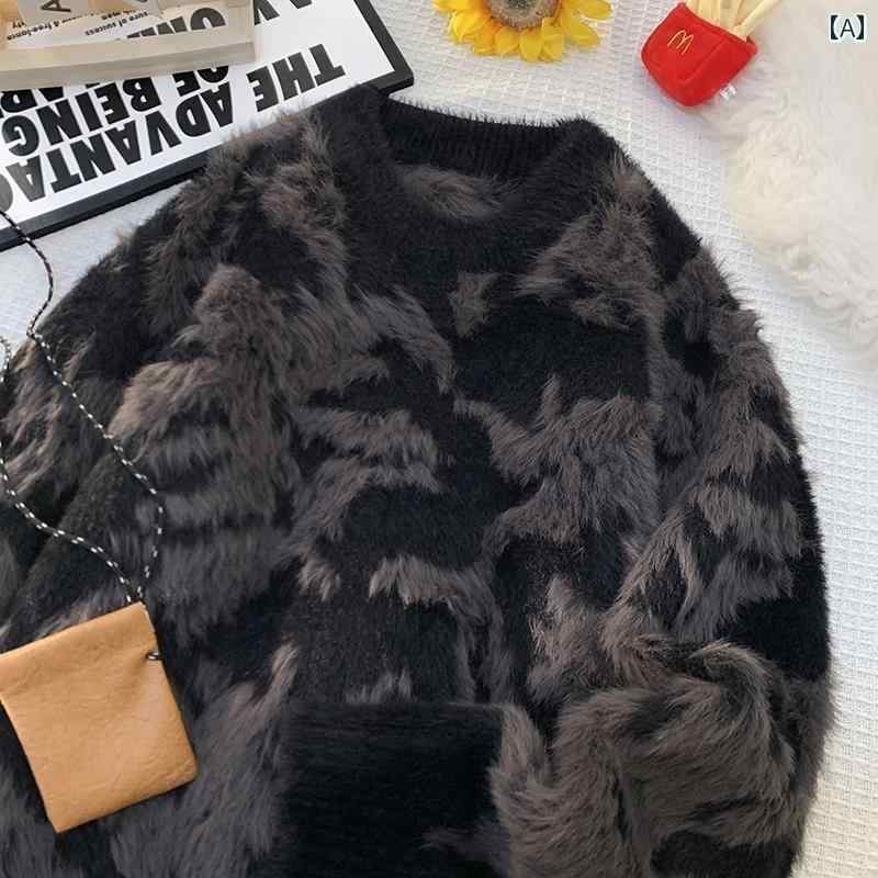 メンズ ファッション 春夏 秋冬 かっこいい オシャレ モテ 男性用 紳士服 服 韓国 シンプル 大人 アメリカン セーター 厚手 暖かい ラウンドネック セーター(4)