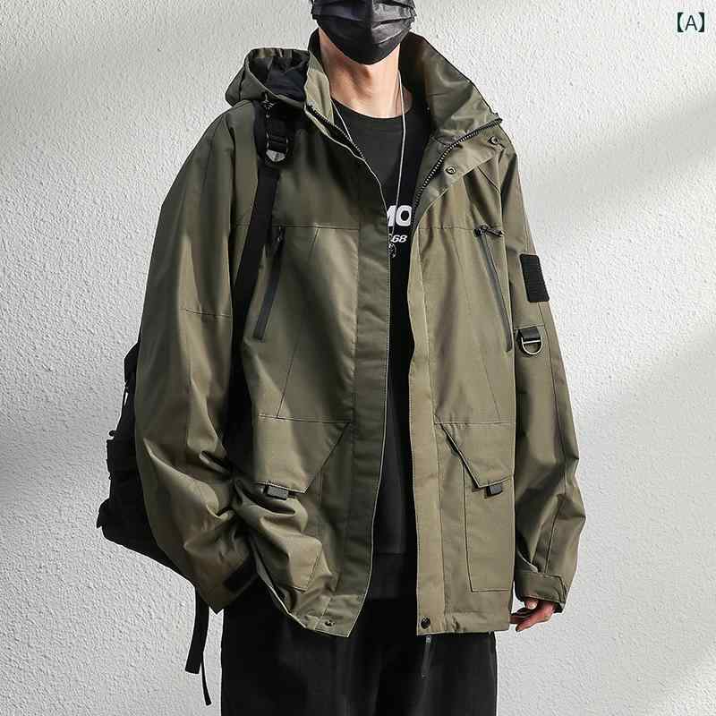 メンズ ファッション 春夏 秋冬 かっこいい オシャレ モテ 男性用 紳士服 服 韓国 シンプル 大人 アンデス マウンテニアリング アウトドア スリープ ルーフ ジャケット ミドル丈 カジュアル ジャケット ワークウェア
