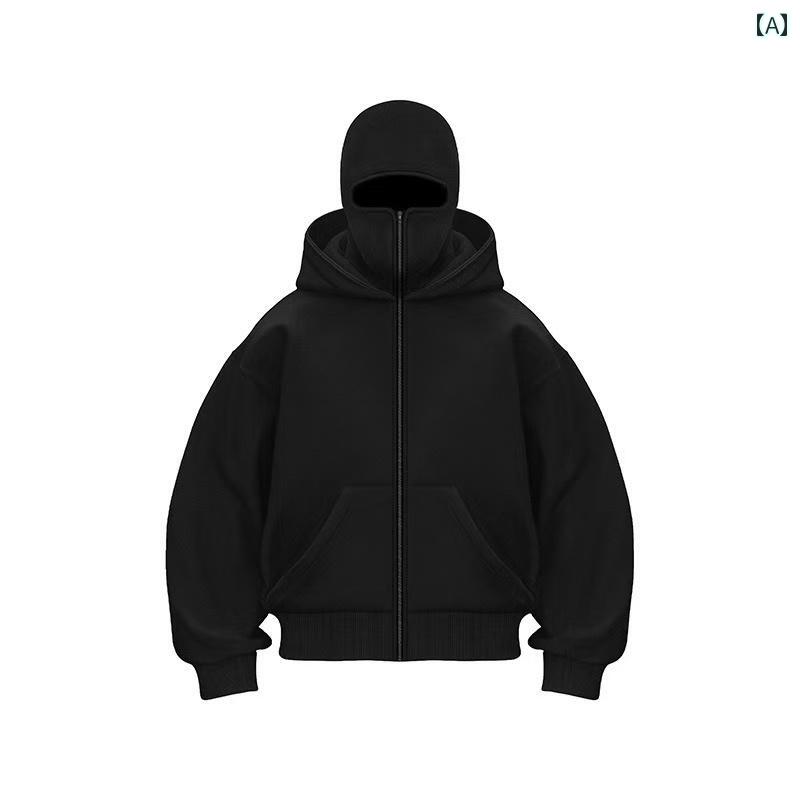 メンズ ファッション 春夏 秋冬 かっこいい オシャレ モテ 男性用 紳士服 服 韓国 シンプル 大人 ブラック ダブル バンディット スウェットシャツ アメリカン 防風 暖かい コート クリーン フィット カーディガンジャケット