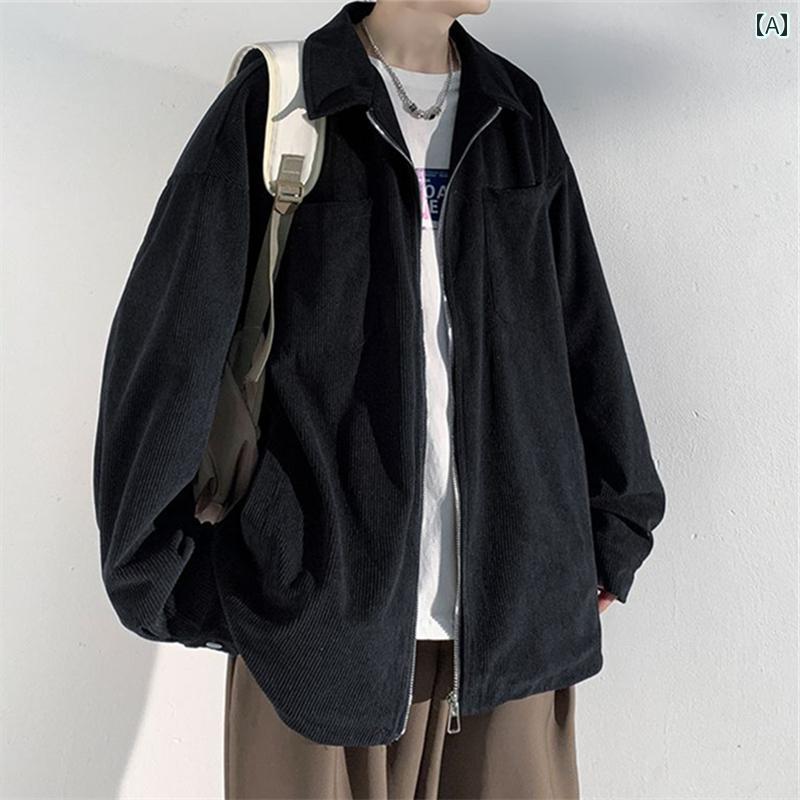 Rakuten - メンズ ファッション 春夏 秋冬 かっこいい オシャレ モテ 男性用 紳士服 服 韓国 シンプル 大人 ジャケット コーデュロイ 小さい ジャケット カジュアル