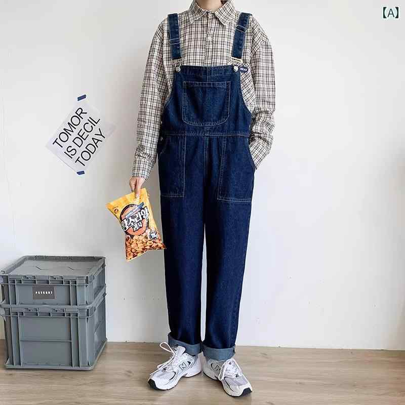 メンズ ファッション 春夏 秋冬 かっこいい オシャレ モテ 男性用 紳士服 服 韓国 シンプル 大人 レトロ ダメージ 加工の ブリム サスペンダー ジーンズ メンズレディースの オーバー オール ストレート ジャンプ スーツ 感 たっぷり ykc8-10155952 YKC8 パッケージ画像