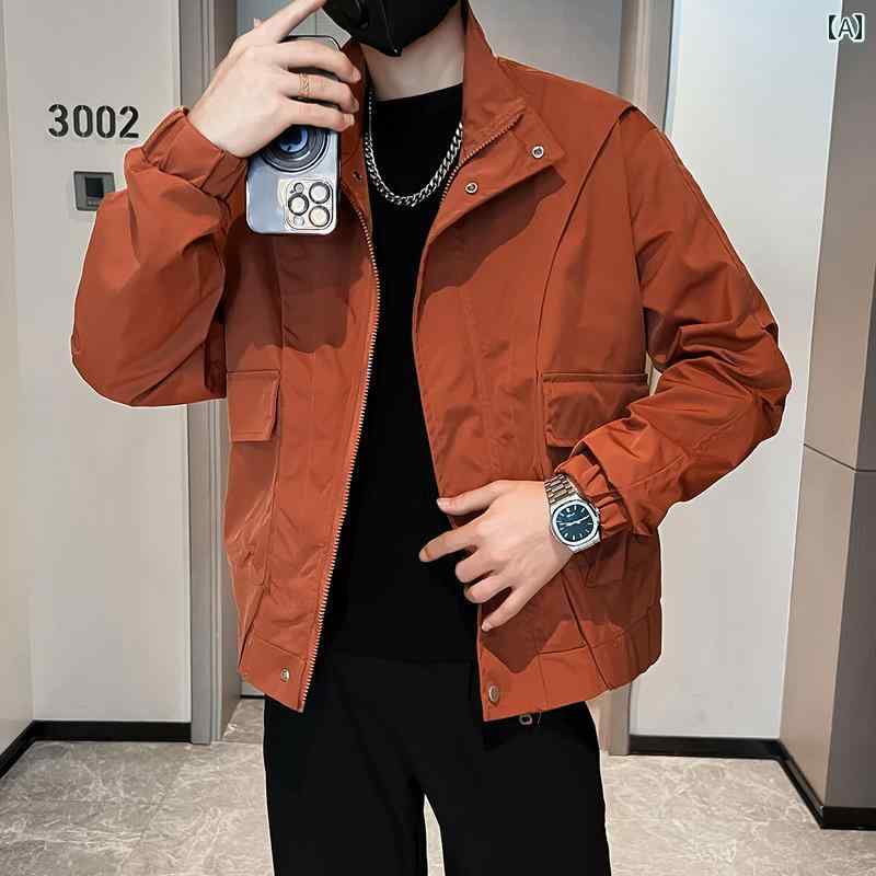 Rakuten - メンズ ファッション 春夏 秋冬 かっこいい オシャレ モテ 男性用 紳士服 服 韓国 シンプル 大人 コート アメリカン レトロ ハイエンド 快適 ワークジャケット
