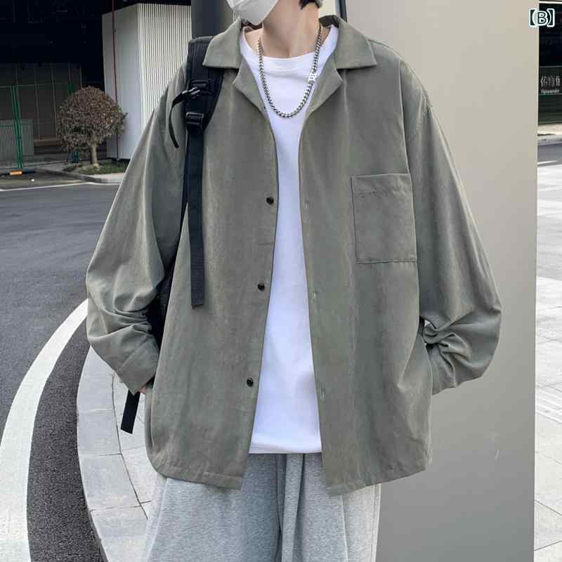 メンズ ファッション 春夏 秋冬 かっこいい オシャレ モテ 男性用 紳士服 服 韓国 シンプル 大人 無地 シャツ 長袖 キューバ カラー シャツ 和快適 カジュアル 日焼け防止 カーディガン ジャケット