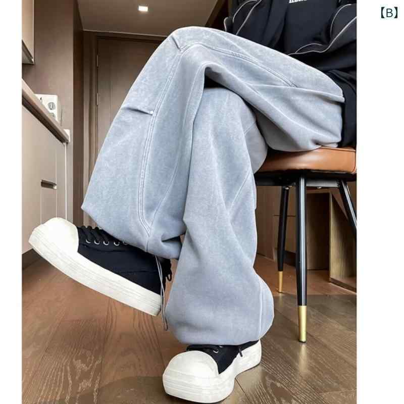 メンズ ファッション 春夏 秋冬 かっこいい オシャレ モテ 男性用 紳士服 服 韓国 シンプル 大人 ヘビー カジュアル スウェットパンツ 男女 ストレート ドレープ アメリカン ストリート ヒップ ホップ パンツ