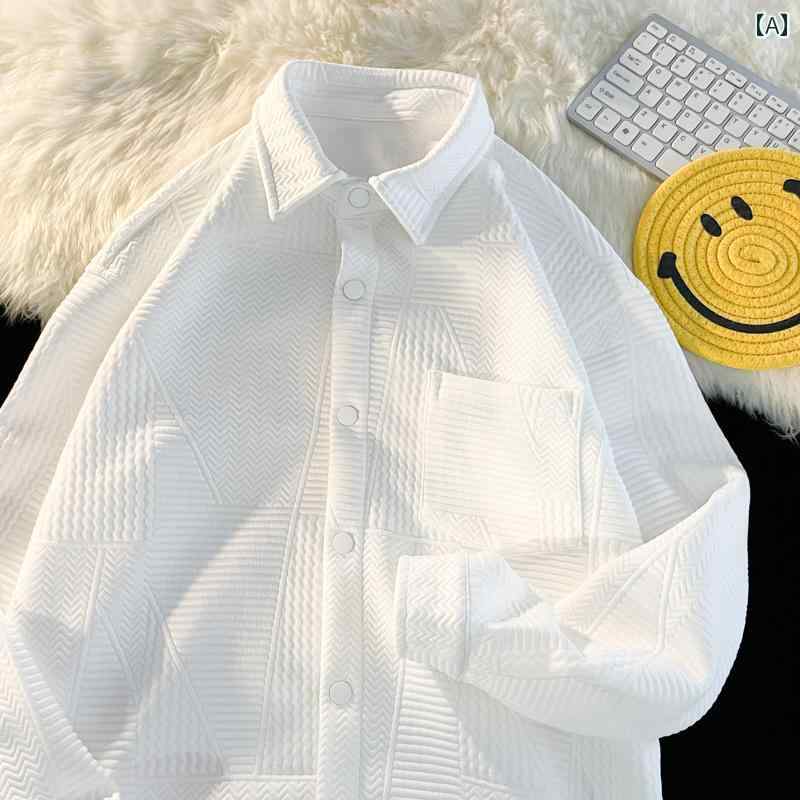 メンズ ファッション 春夏 秋冬 かっこいい オシャレ モテ 男性用 紳士服 服 韓国 シンプル 大人 長袖 シャツレトロ ジャケット カップル快適 カジュアル トップス