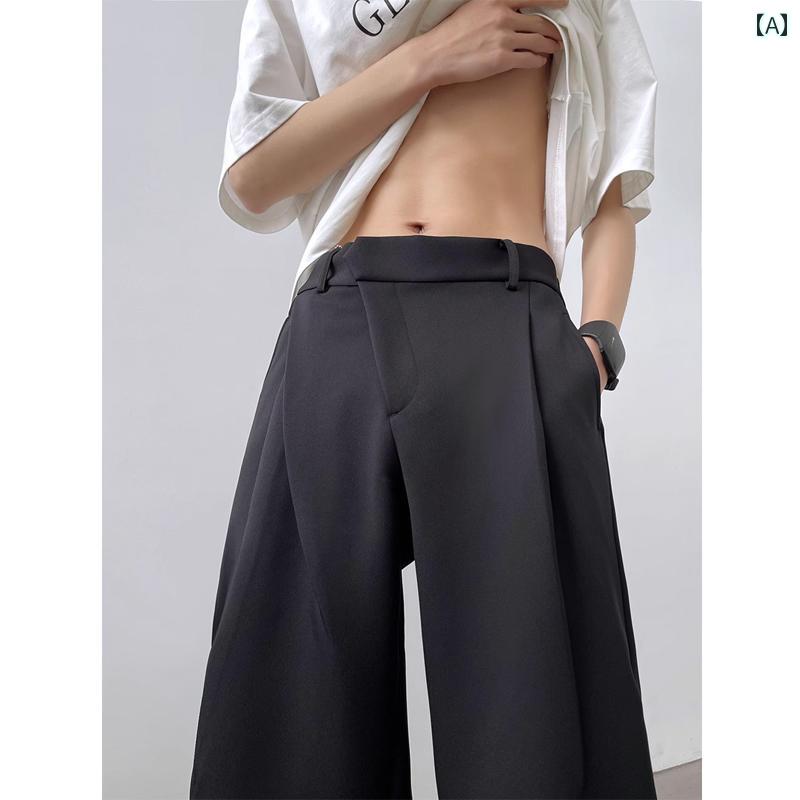 メンズ ファッション 春夏 秋冬 かっこいい オシャレ モテ 男性用 紳士服 服 韓国 シンプル 大人 マルジェラ　冷感　トラウザーズ　ドレープ　高級　ナポリ　クリーン　フィット　ストレート　カジュアル　スーツ