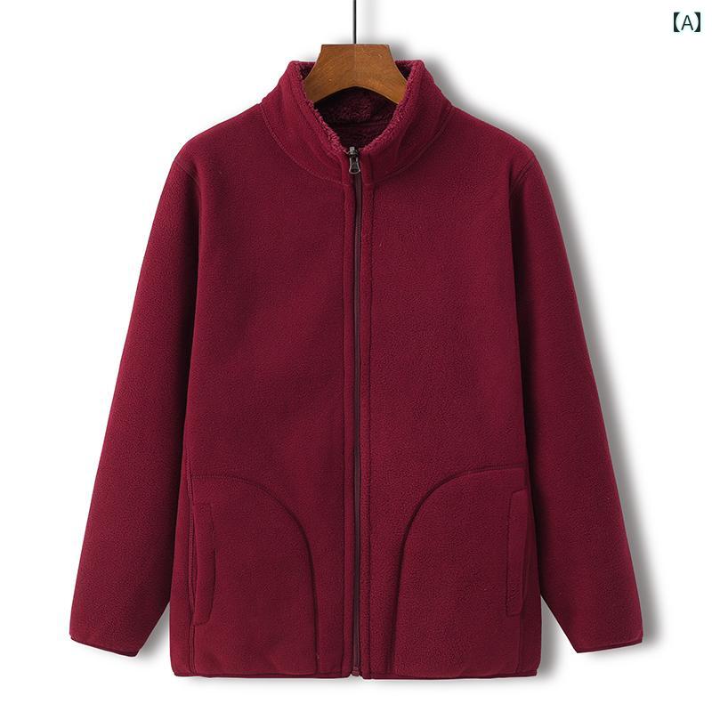收集家用品服飾 - レディース ファッション おしゃれ 春夏 秋　冬 大人 上品 高級 マダム ミス ミセス プレゼント 婦人服　母 フリースジャケット 秋冬 ママ 風 フリースセーター 女性おばあちゃん 冬服 暖かい プラス フリー ストップ