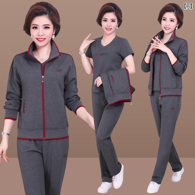 Rakuten - レディース ファッション おしゃれ 春夏 秋　冬 大人 上品 高級 マダム ミス ミセス プレゼント 婦人服　母 母　スポーツ　スーツ　セット　スーツ　カジュアル　ジャケット　カーディガン　ワイド　スポーツウェア