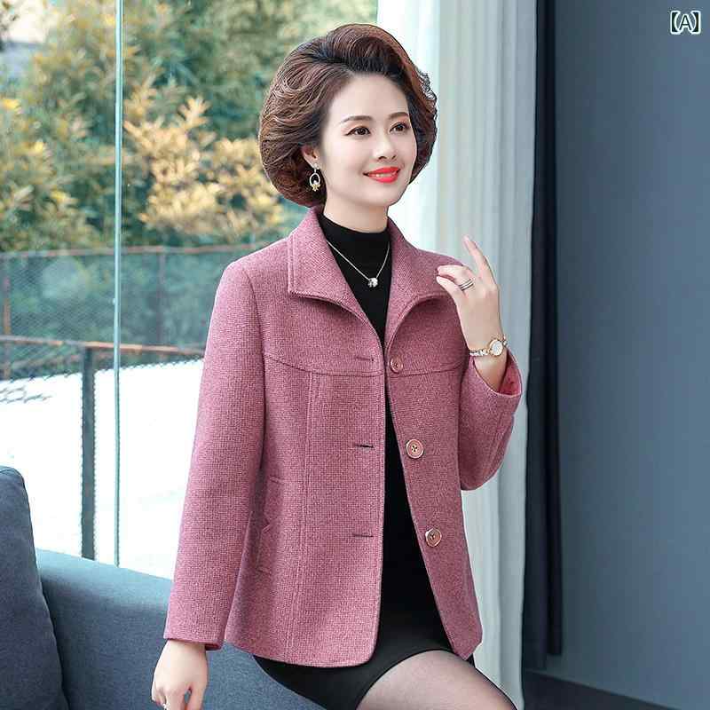 レディース ファッション おしゃれ 春夏 秋　冬 大人 上品 高級 マダム ミス ミセス プレゼント 婦人服　母 コート　ショート　　高齢者スプリング　スタイリッシュ保温　トップス