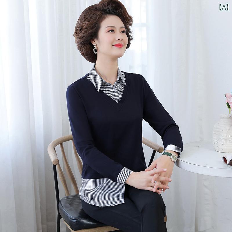 Other - レディース ファッション おしゃれ 春夏 秋　冬 大人 上品 高級 マダム ミス ミセス プレゼント 婦人服　母 　母　長袖　シャツ　ブラウス　ニット　トップス　スーツ
