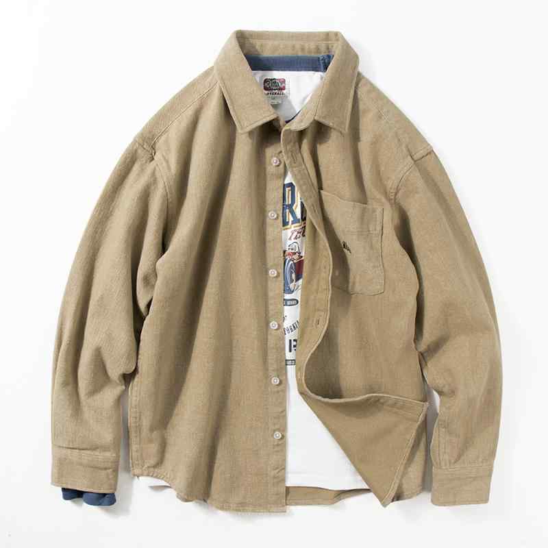 Rakuten - メンズ ファッション 春夏 秋冬 かっこいい オシャレ モテ 男性用 紳士服 服 韓国 シンプル 大人 ジャケット 厚手 カジュアル シャツ レトロ ワークウェア 長袖 アウター