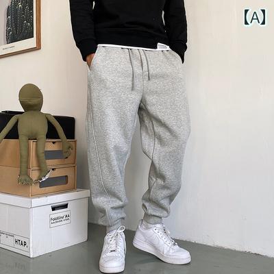 メンズ ファッション 春夏 秋冬 かっこいい オシャレ モテ 男性用 紳士服 服 韓国 シンプル 大人 アメカジ　ハイエンド　グレー　スウ..