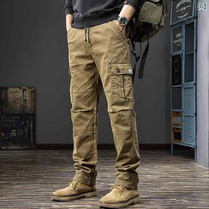 メンズ ファッション 春夏 秋冬 かっこいい オシャレ モテ 男性用 紳士服 服 韓国 シンプル 大人 アメリカン　レトロ　オーバー　オール　ユーズド　加工　ストレート　ワイド　レッグ　パンツ