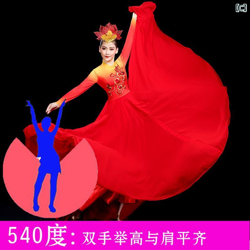 衣装 ダンス コスプレ 撮影 舞台 オープニングダンス　ロング　スカート　パフォーマンス　衣装　グラデーション　　ステージ　衣装　　パフォーマンス　ダンス　スカート　ライト ykc8-10158918 YKC8 サンプル画像3