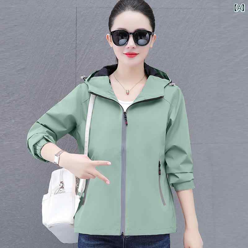 レディース ファッション 春夏 秋冬 かわいい オシャレ 韓国 お母さん　スタイリッシュ　ウィンドブレ..