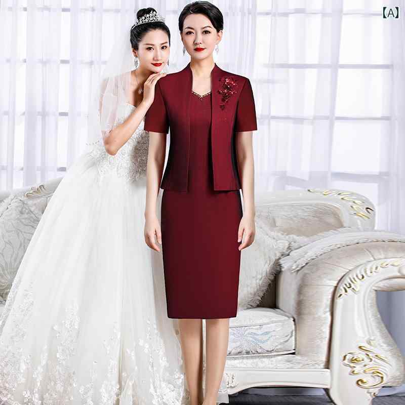 レディース ファッション 春夏 秋冬 かわいい オシャレ ハイエンド　ツーピース　結婚式　母　ドレス　スカート　ドレス　小さい　　義母　結婚式　パーティー　衣装