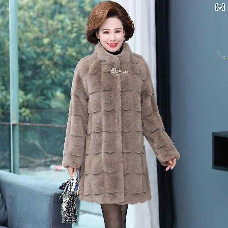 レディース ファッション 春夏 秋冬 かわいい オシャレ コート　フェイクファー　コート　厚手　フリース　　ミドル丈