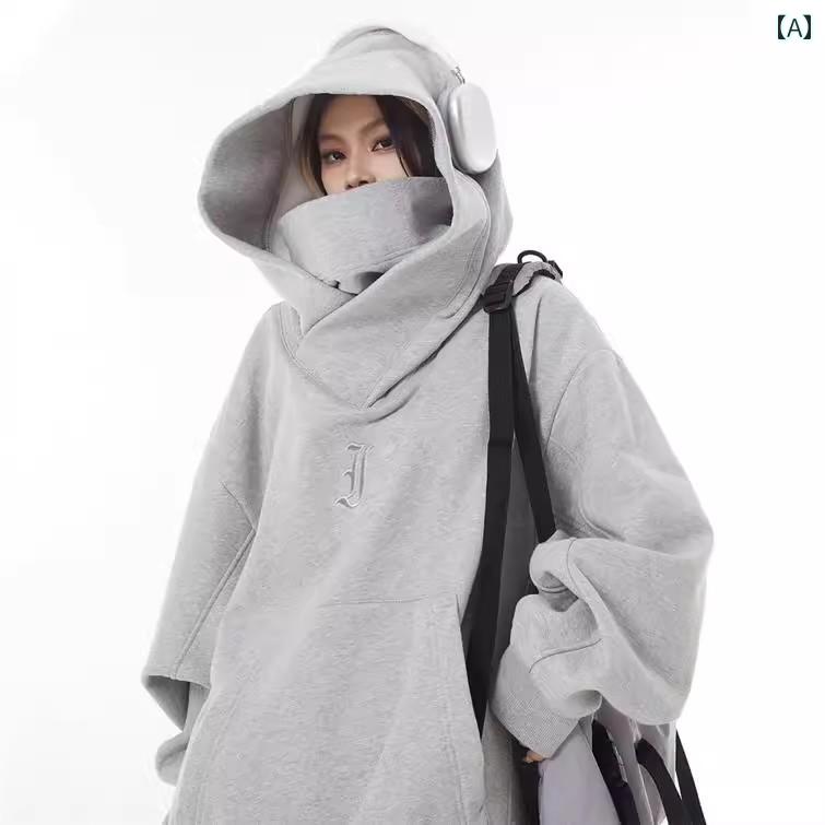 Rakuten - メンズ ファッション 春夏 秋冬 かっこいい オシャレ モテ 男性用 紳士服 服 韓国 シンプル 大人 アメリカ　ヘビー級　フェイスカバー　機能　スタイル　ソーシャル　テラー　セーター　ハイネック　フード　ジャケット　ストリート　服