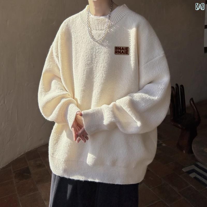 メンズ ファッション 春夏 秋冬 かっこいい オシャレ モテ 男性用 紳士服 服 韓国 シンプル 大人 メンズ ハーフ タートルネックセーター 厚手ベルベット プルオーバー レイヤリング セーター ジャケット