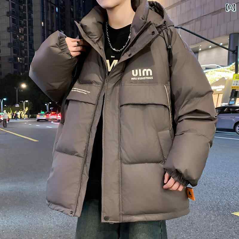 Rakuten - メンズ ファッション 春夏 秋冬 かっこいい オシャレ モテ 男性用 紳士服 服 韓国 シンプル 大人 メンズ ジャケット 軽量 厚手フード ショート 丈 ワークウェア ジャケット ブラック