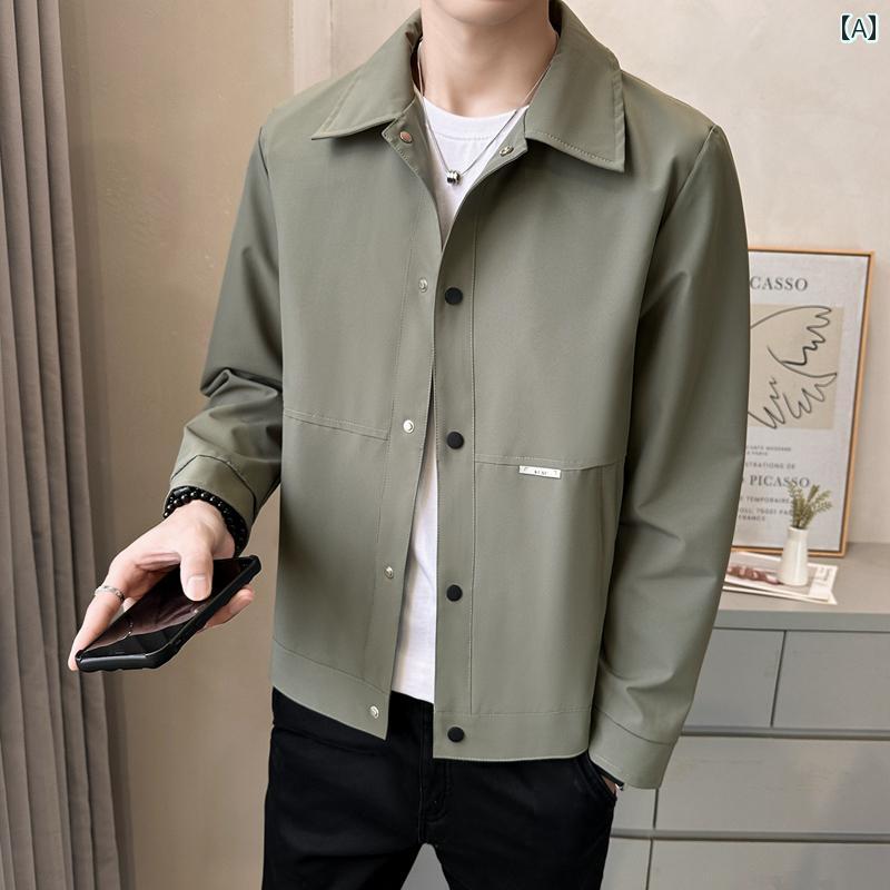 Rakuten - メンズ ファッション 春夏 秋冬 かっこいい オシャレ モテ 男性用 紳士服 服 韓国 シンプル 大人 ジャケット メンズ カジュアル シャツ メンズジャケット