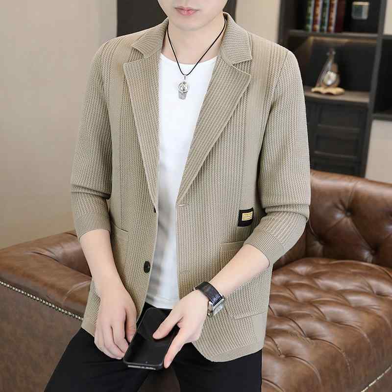 Rakuten - メンズ ファッション 春夏 秋冬 かっこいい オシャレ モテ 男性用 紳士服 服 韓国 シンプル 大人 メンズ ニットカーディガン セーター カジュアル スーツ カラー コート