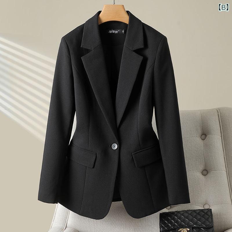 レディース ファッション 春夏 秋冬 かわいい オシャレ 韓国 白 スリムフィット ジャケット 肩 パッド ウエスト小さい プロ 多目的 トップス 小さい