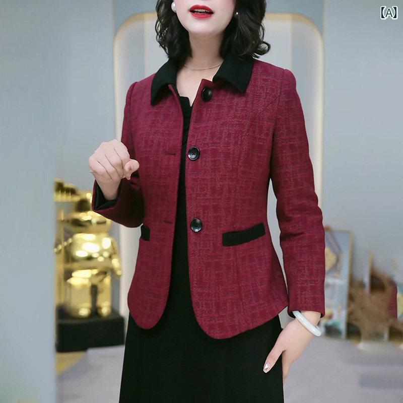 レディース ファッション 春夏 秋冬 かわいい オシャレ 韓国　ショート　ジャケット　ハイ　エレガント　ママ　トップス