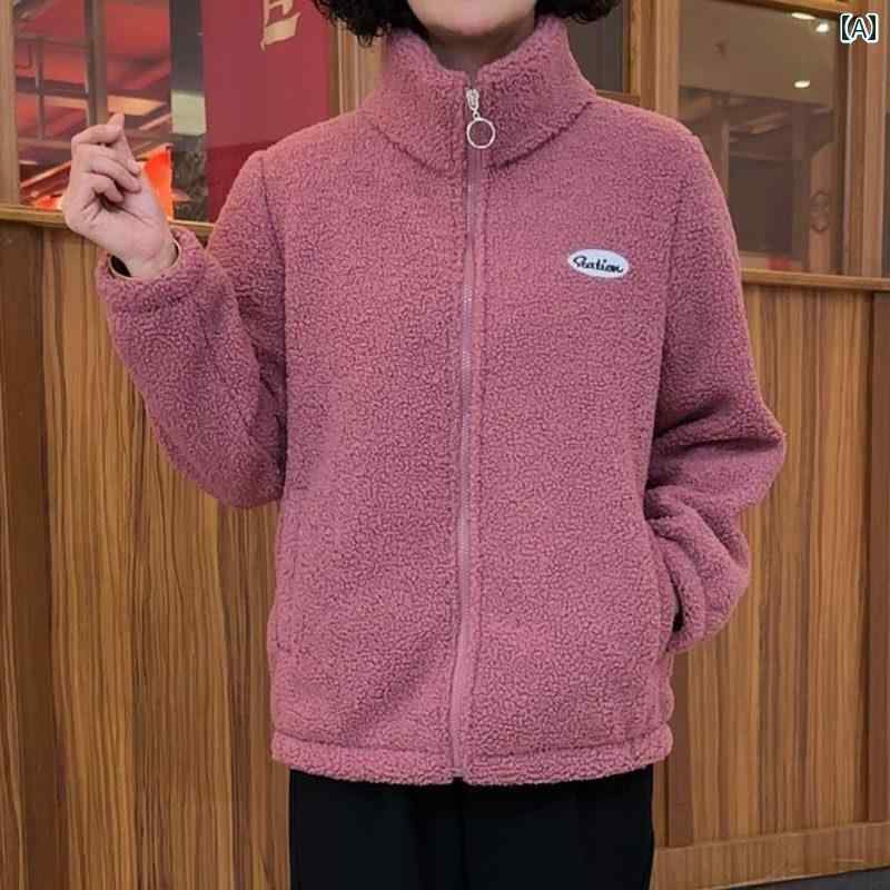樂天商城 - レディース ファッション 春夏 秋冬 かわいい オシャレ 韓国 おしゃれ　スタンドカラー　フリース　裏地　厚手　質感　長袖　大きめ　サイズ　マタニティ　コート