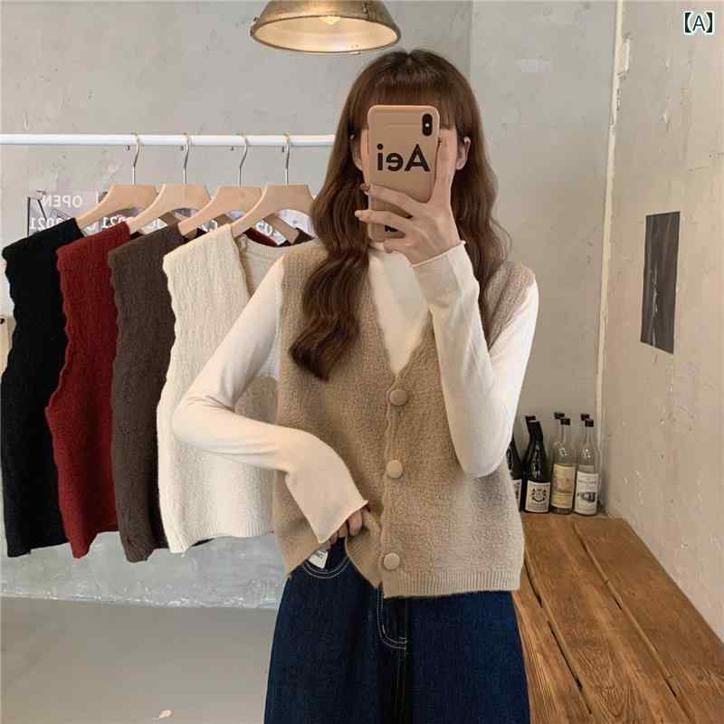 樂天商城 - レディース ファッション 春夏 秋冬 かわいい オシャレ 韓国 ニット　ベストフィット　快適　セーター　ショルダー　トップ