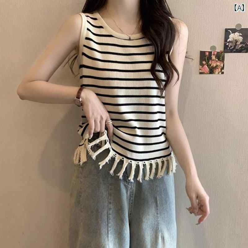 樂天商城 - レディース ファッション 春夏 秋冬 かわいい オシャレ 韓国 冷感　ニット　半袖　T　シャツ　スリムフィット　キャミソール　スイート　ノースリーブ　トップス