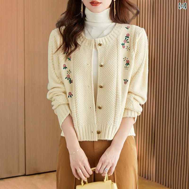 レディース ファッション 春夏 秋冬 かわいい オシャレ 韓国 ニットカーディガン　フィット　スタイリッシュ　プチ　ラウンドネック　セーター　ジャケット　ショート　丈　　アウター