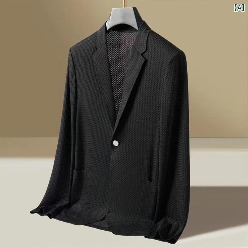 メンズ ファッション 春夏 秋冬 かっこいい オシャレ モテ 男性用 紳士服 服 韓国 シンプル 大人 高級　単層　冷カジュアル　大きめ　サイズ　日焼け防止　スーツ　ジャケット　薄手　ブレザー