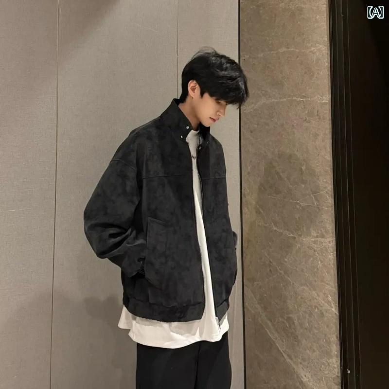メンズ ファッション 春夏 秋冬 かっこいい オシャレ モテ 男性用 紳士服 服 韓国 シンプル 大人 レトロ　タイダイ柄　PU　レザー　スタンドカラー　ジャケット　ユニセックス　シック　スタイリッシュ　フィット　快適　カップル　アウター